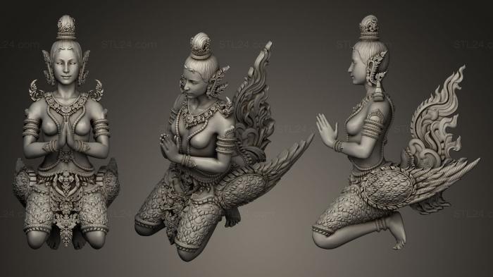 Indian sculptures (Kinnaree, STKI_0010) 3D models for cnc